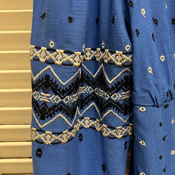 Hale Bob Hassina Embroidery Top in Blue, Size Small - Picture 11 of 16